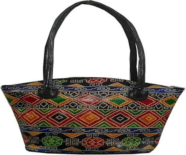 Rangoli Design Handmade Shantiniketan Leather Bag