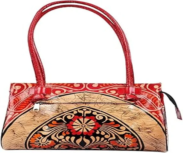 ZINTLeathers Batik Designed Leather Shantiniketan Boho Style Handbag