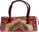 Crafts of India Exclusive Batik Design Ethnic Hand Made Shantiniketan Leather Indian Shoulder Bag