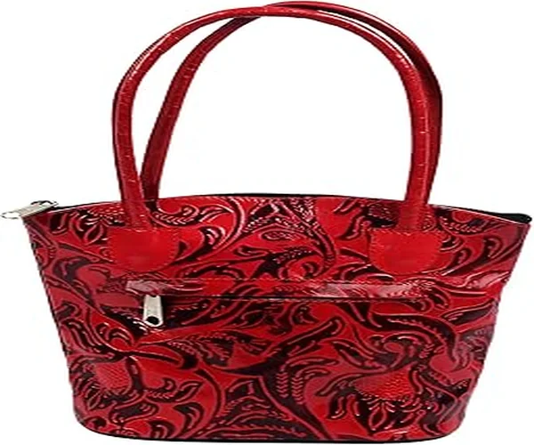 ZINTLeathers Genuine Leather Shantiniketan Women s Boho Style Shoulder Bag with Floral Print