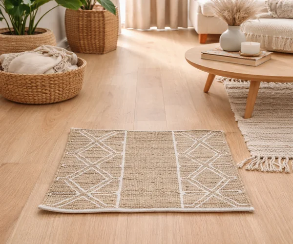 The Caspian Diamond Border Jute Rug