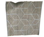 Handwoven Jute Rug with Tufted Cotton Geometric Pattern