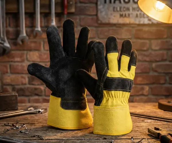 HDN-01 BLK Leather Safety Gloves