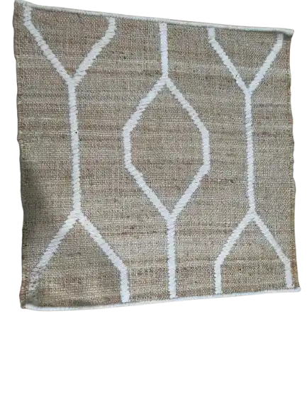 Terra Natural Jute & White Lattice Rug