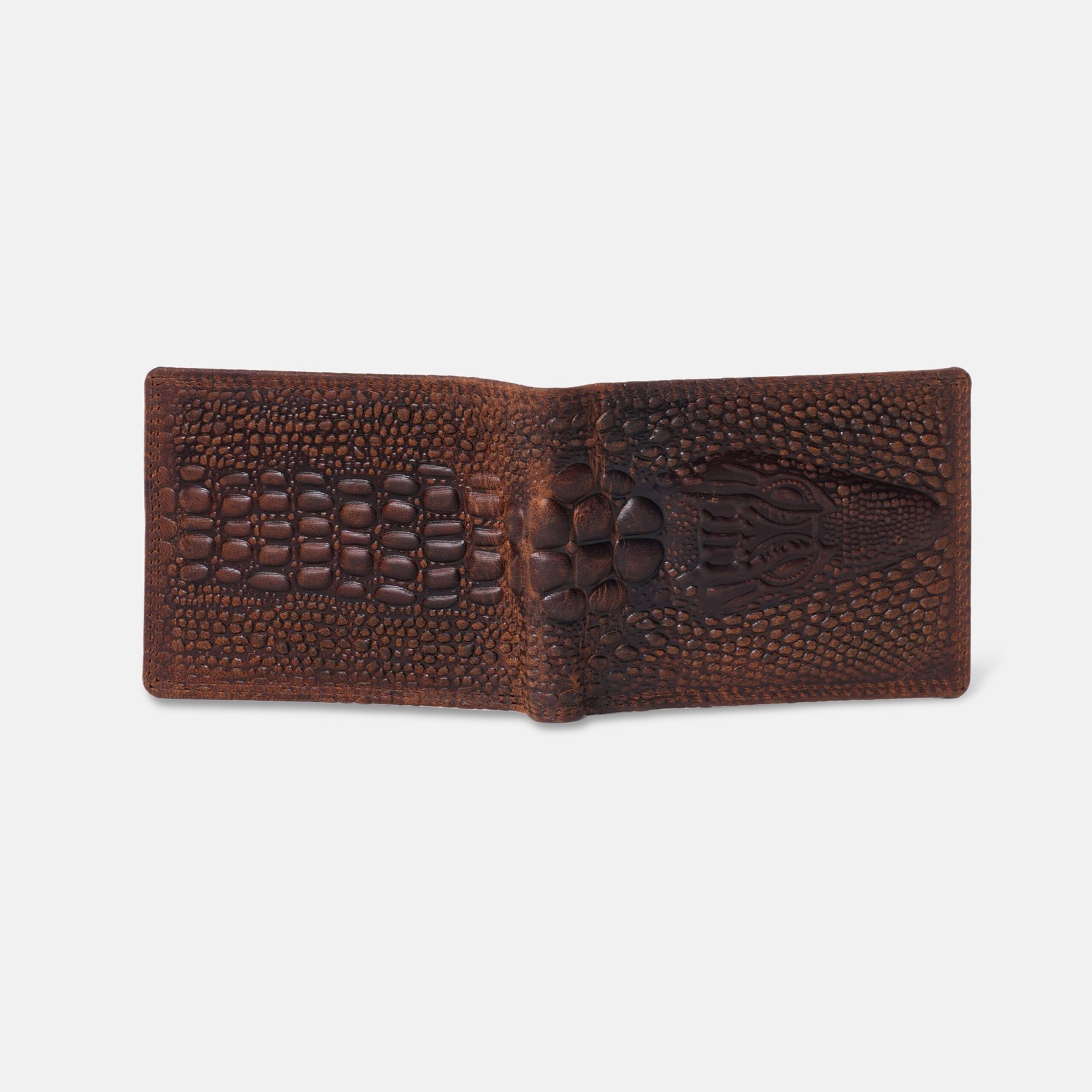 Men’s Brown Leather RFID Blocking Bifold Wallet - Image 3