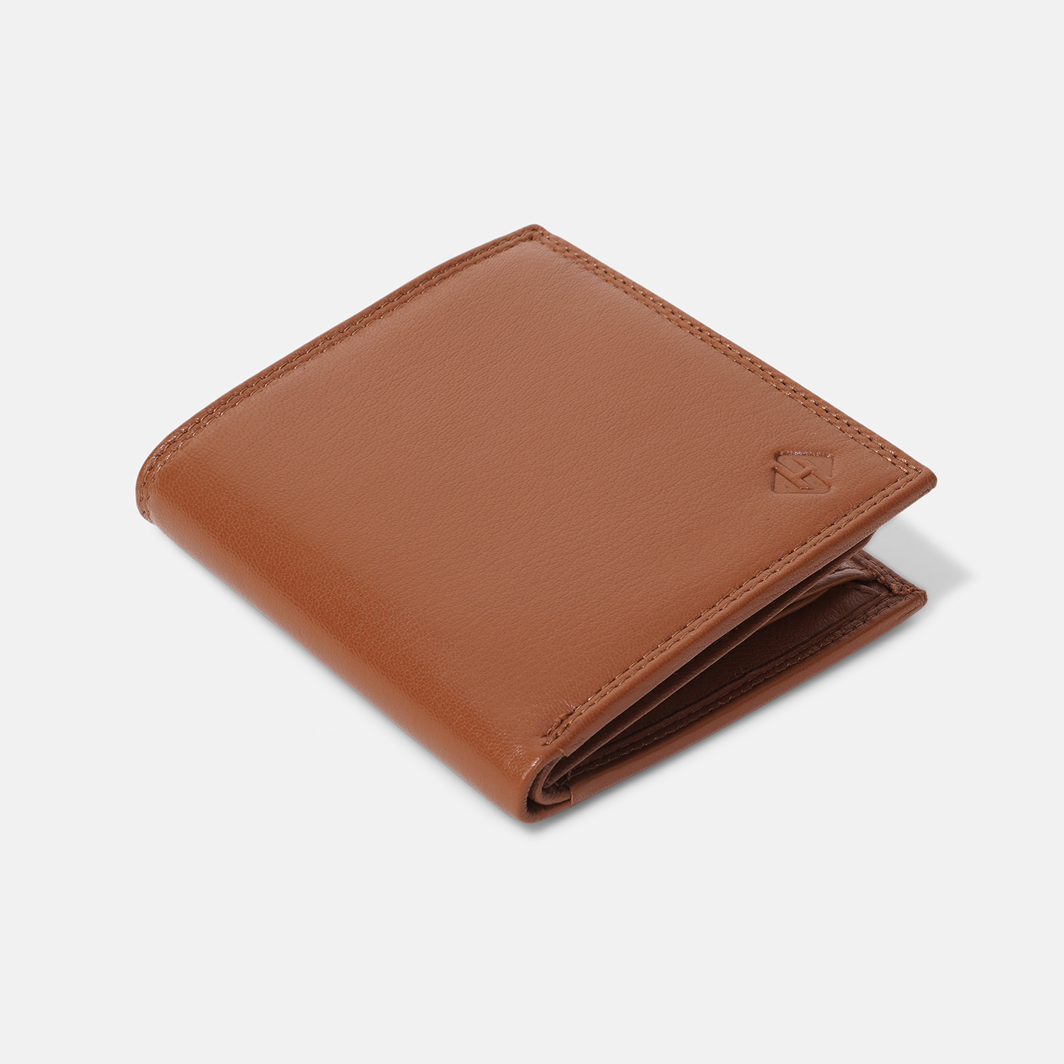 Hide Niche Classic Tan Leather Bi-Fold Wallet with Coin Pocket & Card Holder - Image 2