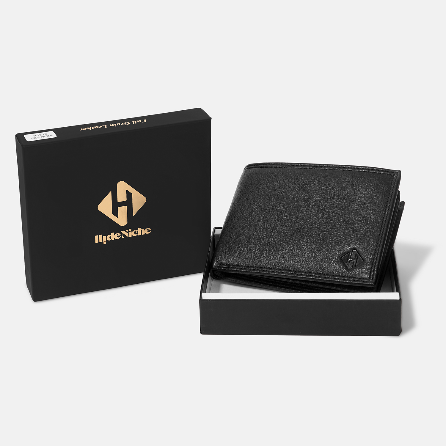 Premium Black Leather Bifold Wallet for Men