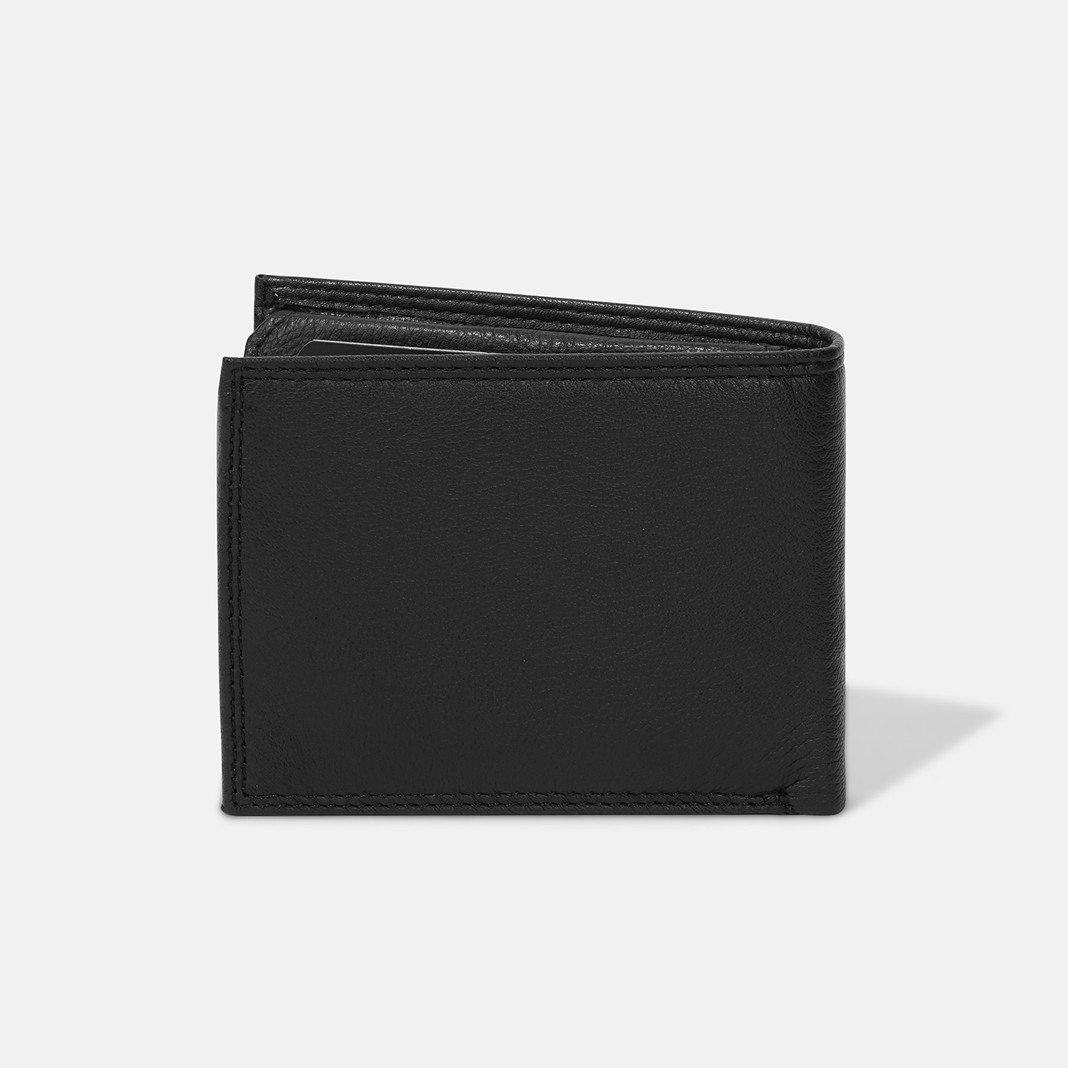 Premium Black Leather Bifold Wallet for Men - Image 3