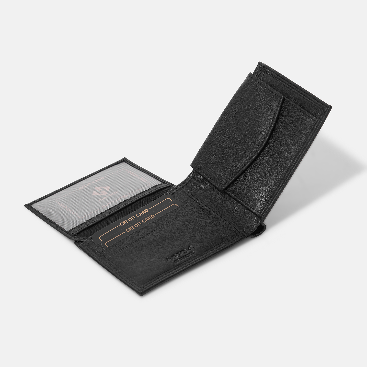 Premium Black Leather Bifold Wallet for Men - Image 5