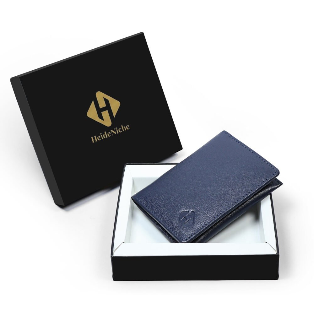 premium leather bifold card holder
