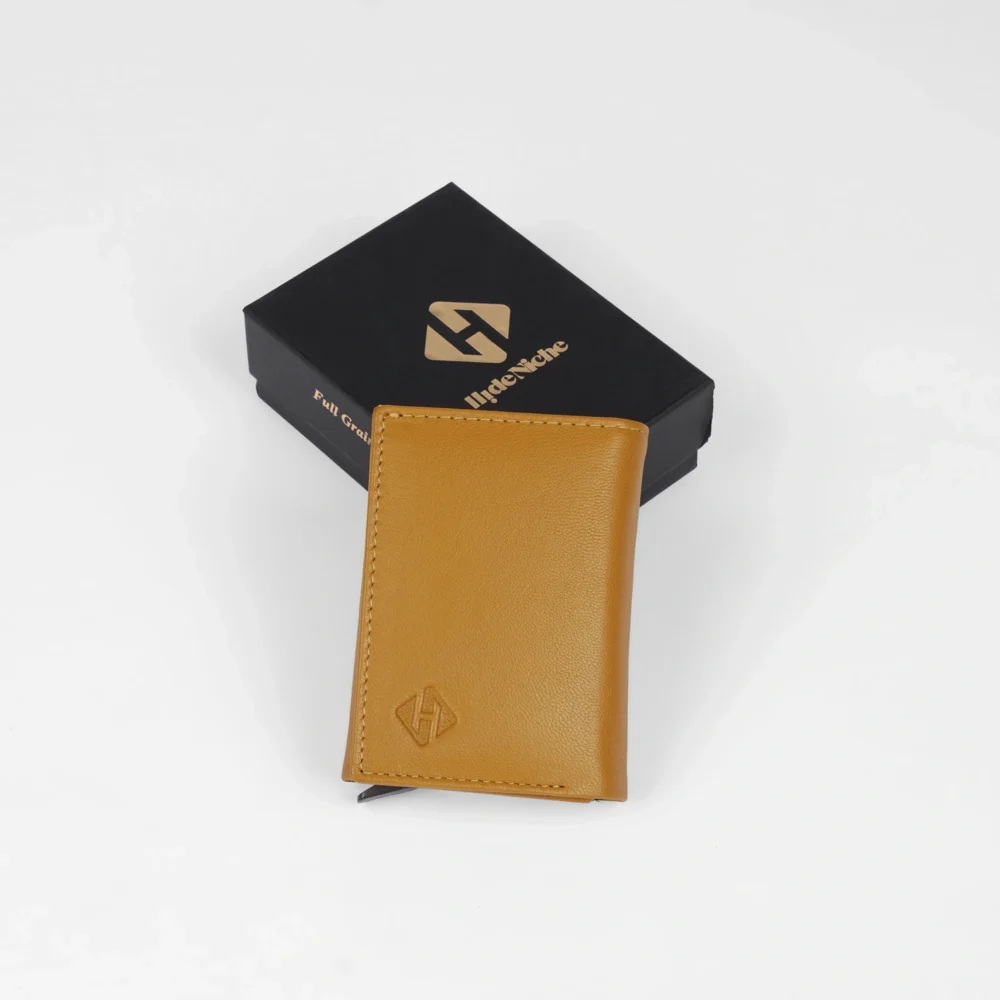 Mustard RFID Leather Wallet