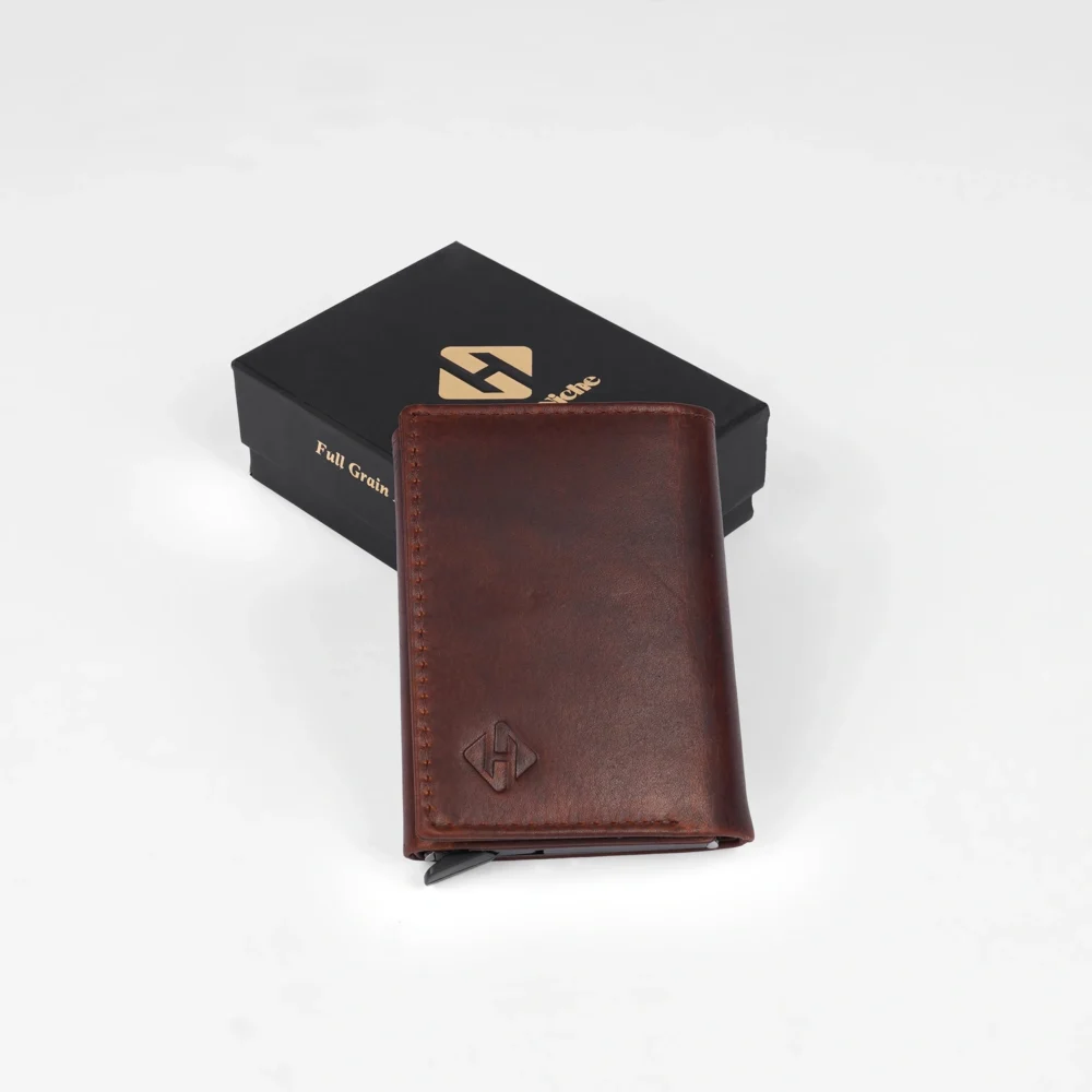 Vintage Brown RFID Leather Wallet